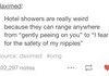 Hotel showers