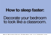 How to Sleep Faster?