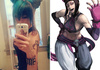 Hair attempt for Juri cosplay