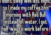 Making coffee with Red Bull