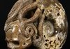 Hand-Carved Skulls Made from Ammonites Fossils