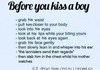 How to kiss a boy