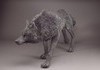 metal wolf sculpture