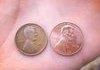 Two pennies 100 years apart